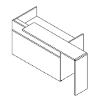 Calvino – L – Shaped Reception Desk With Optional Top Shelf Left Side