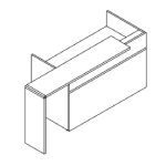 Calvino – L – Shaped Reception Desk With Optional Top Shelf Right Side