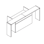 Calvino – L – Shaped Reception Desk With Optional Top Shelf Both Side