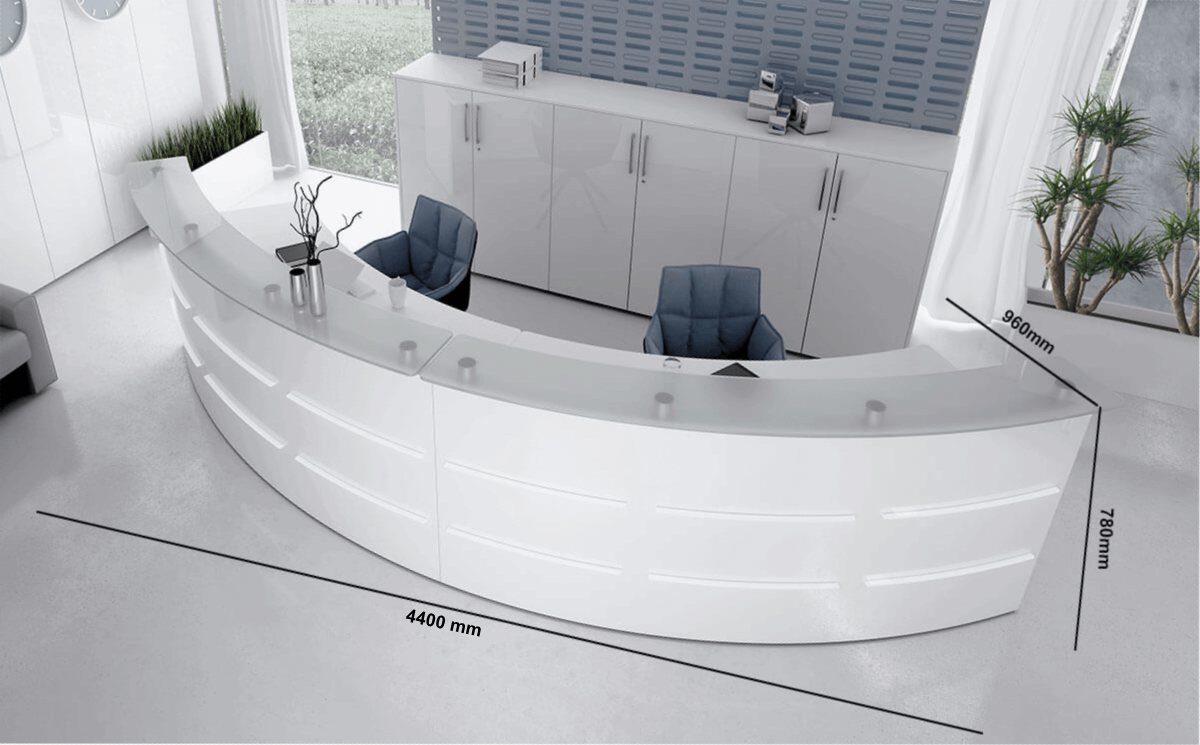 Daley 2 – Curved Reception Desk Size Image