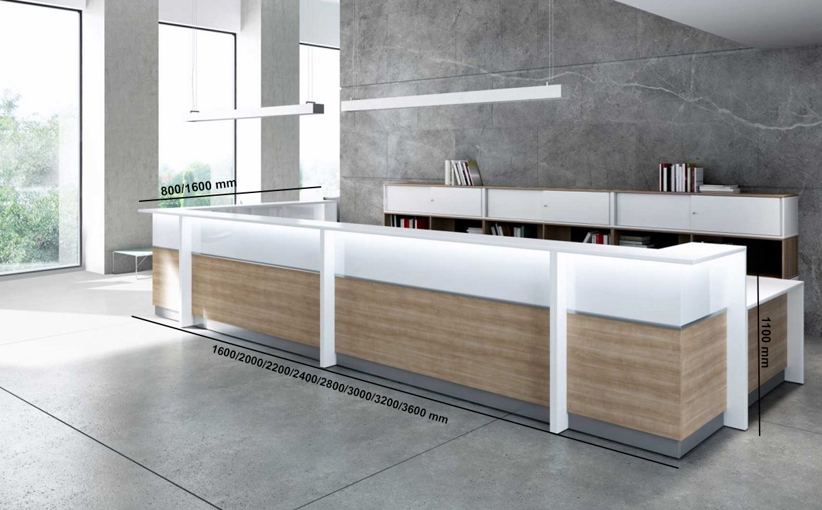 Daliya 2 Decorative Profile And Base Reception Desk Size Img 01