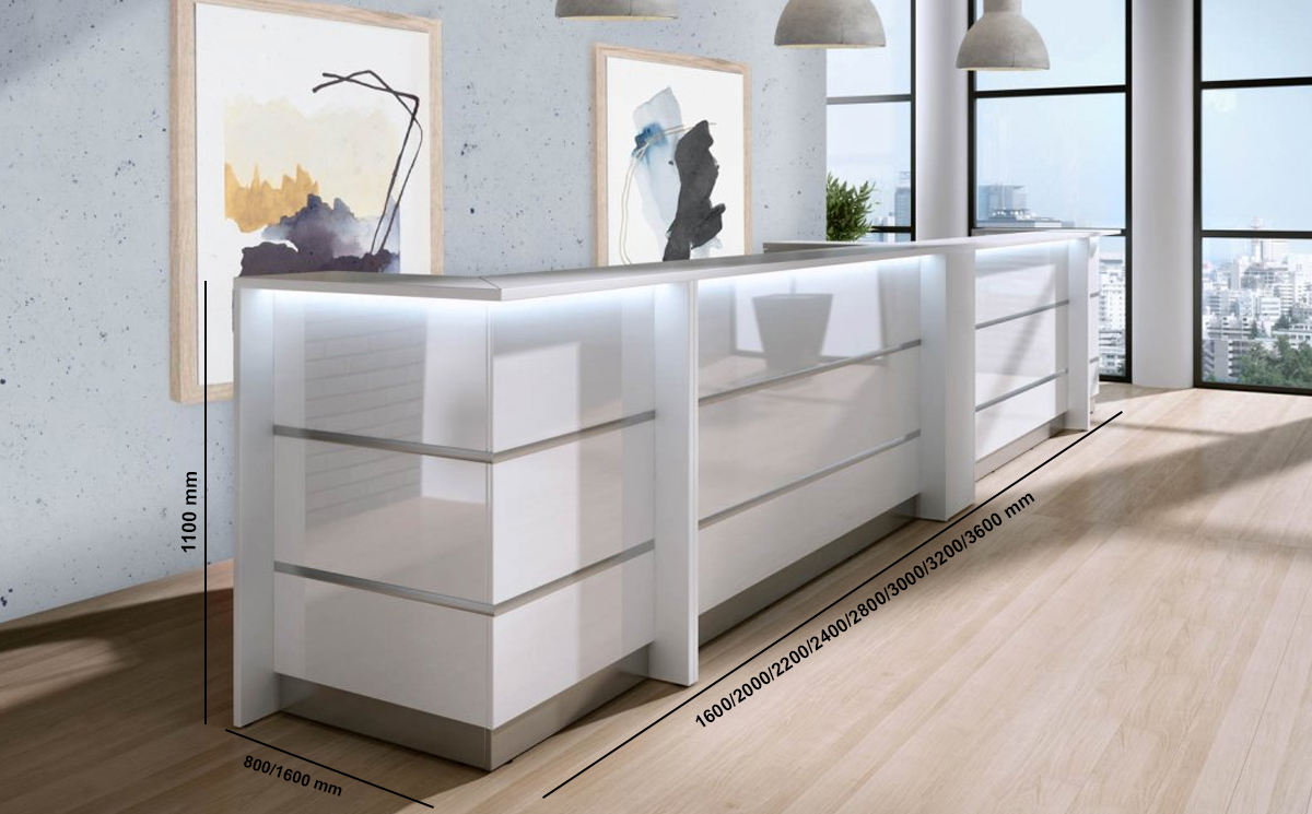 Daliya Decorative Profile And Base Reception Desk Size Img 01