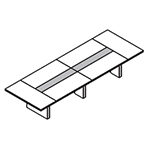 Medium Rectangular Shape Table (with Board Insert, 10 and 12 Persons)