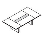 Small Rectangular Shape Table (with Board Insert, 8 and 10 Persons)