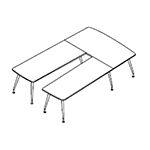 Media Meeting Table (Powder-Coated legs, 10 and 12 Persons)