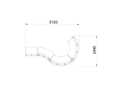 Donzel 1 – Reception Curved Desk Plain With Decorative Profile 01