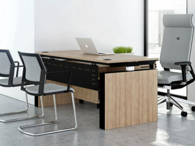 Eadric 1 Executive Desk With Optional Modesty Panel & Credenza Unit Main Img