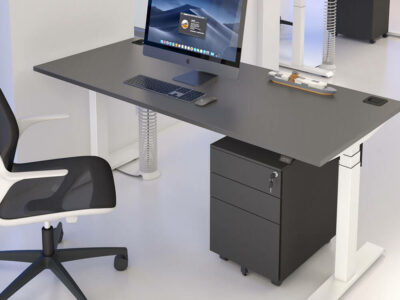 Eadric Height Adjustable Executive Desk With Optional Modesty Panel & Pedestal 02
