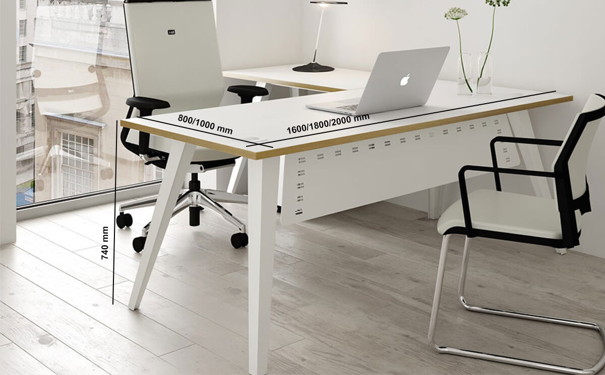 Eash – A Leg Executive Desk With Optional Return And Pedestal Unit