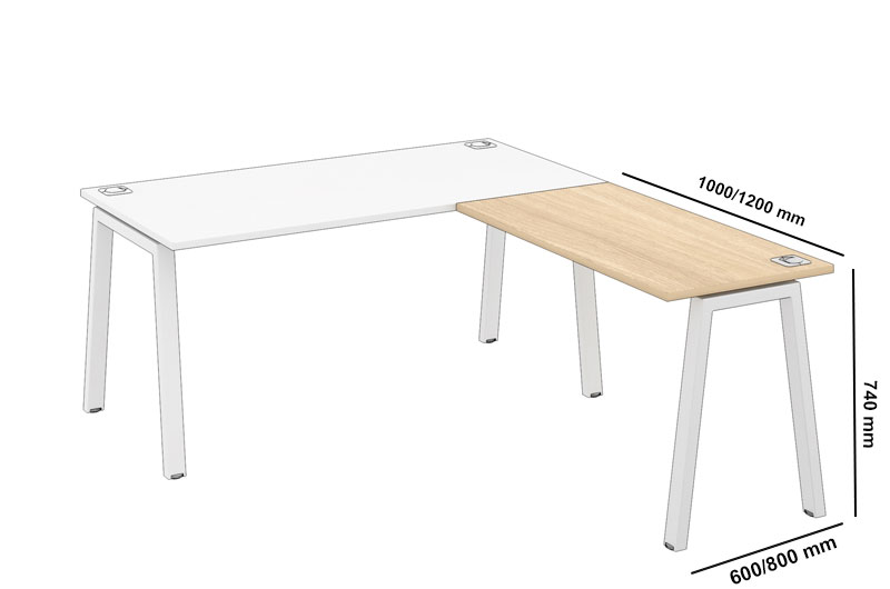 Eashta Executive Desk With Optional Pedestal And Modesty Panel Size 01