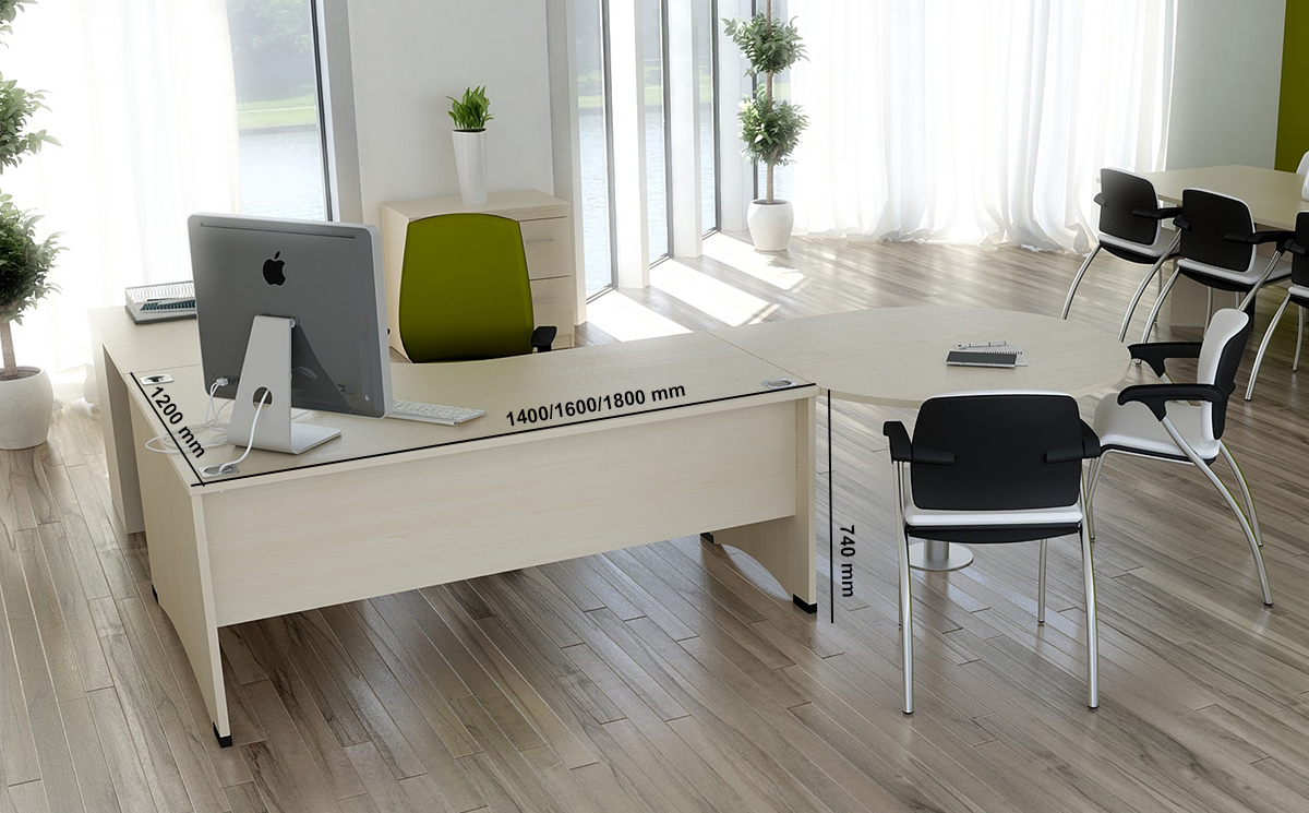 Edan 1 – Executive Desk With Optional Return Unit And Meeting Ends
