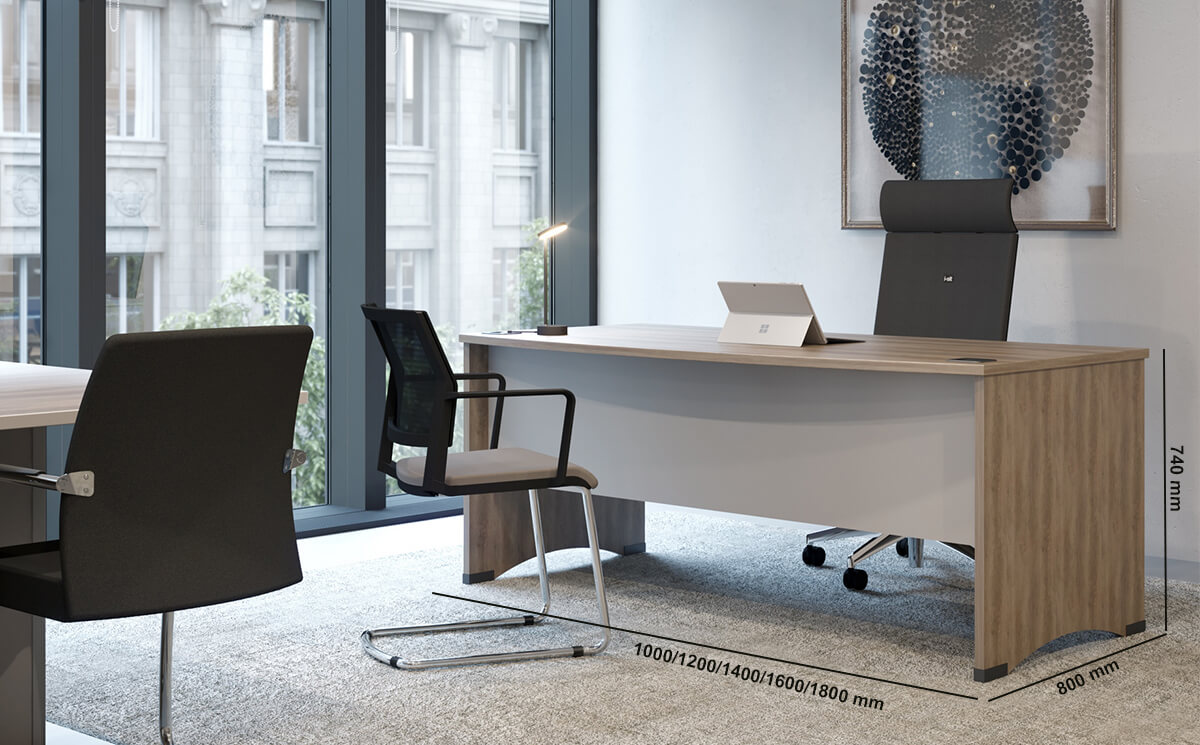 Edan – Executive Desk With Optional Return Unit And Pedestal