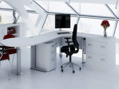 Eder Height Adjustable Executive Desk With Optional Meeting Ends Main Img