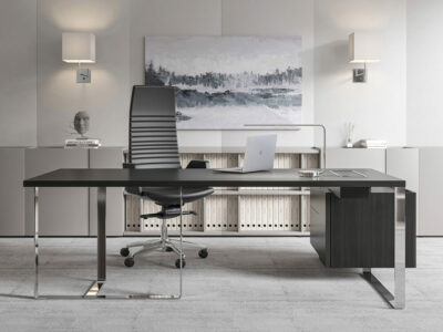 Fabrice Executive Desk With Modesty Panel And Credenza Unit Featured Image