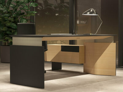 Fabron 1 Operational Desk With Height Adjustable Panel Legs And Operational Credenza 1
