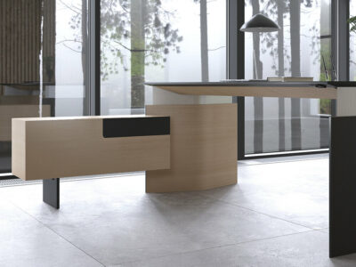 Fabron 1 Operational Desk With Height Adjustable Panel Legs And Operational Credenza 6