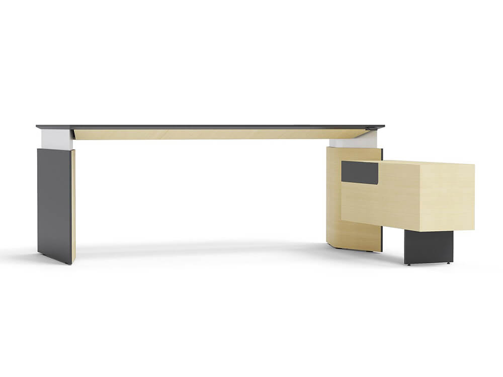 Fabron 1 Operational Desk With Height Adjustable Panel Legs And Operational Credenza 8