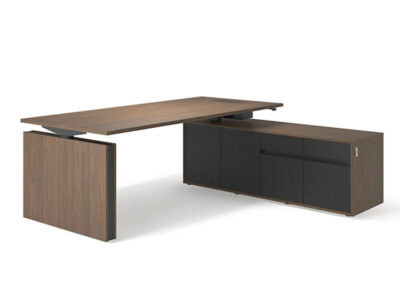 Fadey 1 Mfc Top Heigh Adjustable Desk With Panel Legs And Optional Credenza Unit 1