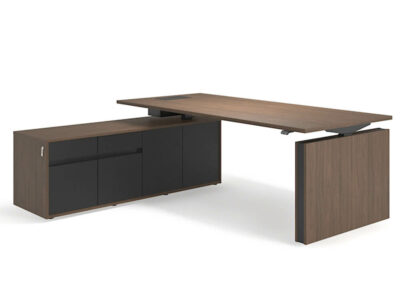 Fadey 1 Mfc Top Heigh Adjustable Desk With Panel Legs And Optional Credenza Unit 2