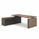 Fadey 1 – Mfc Top Height Adjustable Desk With Credenza Unit Left