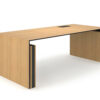 Fadey Veneer Top Executive Desk With Panel Legs And Optional Credenza Unit 1