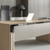 Fadey Veneer Top Executive Desk With Panel Legs And Optional Credenza Unit 5