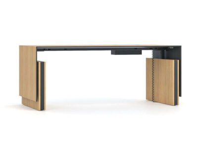 Fadey Veneer Top Executive Desk With Panel Legs And Optional Credenza Unit 6