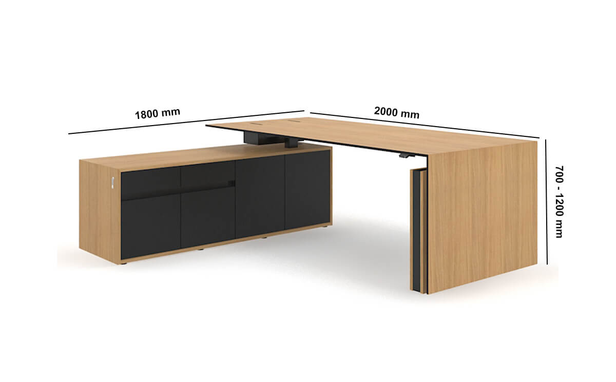 Fadey Veneer Top Executive Desk With Panel Legs And Optional Credenza Unit Perfect Addtion Image