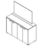 L1738 x D442 x H1078 (Melamine Frame)