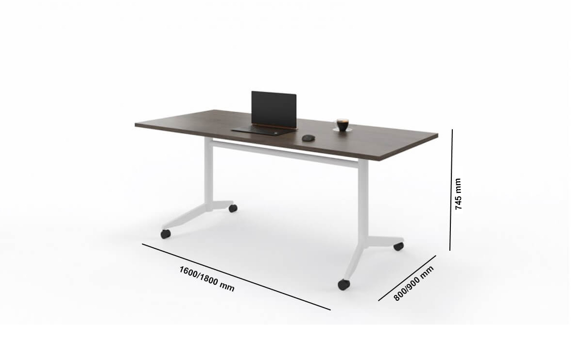 Lanny – Folding Rectangular Meeting Table Size Image 1