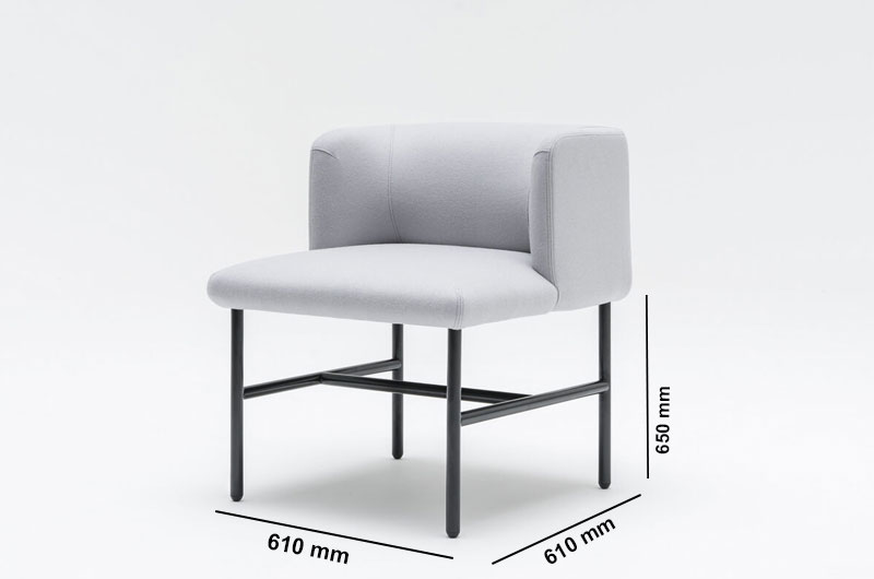 Maalay Armchair With Optional High Screen And Backrest Size Img