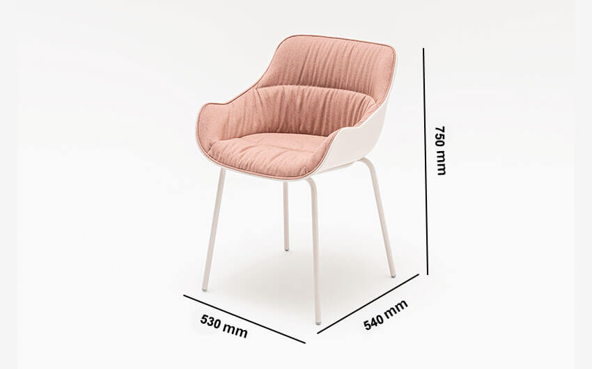 Maanami – Soft Seating Chair With 4 Legs And Optional Draped Cushion
