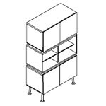 L900 x D420 x H1422(High Cabinet with Open Middle Segment)