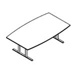 Oaka 1 Barrel Shaped Meeting Room Table Small Table Two 1 Legs