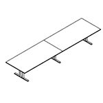 Oaka Rectangular Meeting Room Table 2 Pic Leg Mid