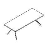 Small Rectangular Shape Table (6 and 8 Persons)