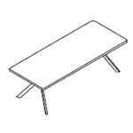Small Rectangular Shape Table (6 and 8 Persons)