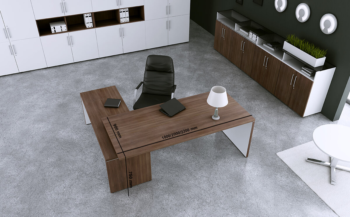 Pakima – Executive Desk With Optional Return, Credenza Unit And Modesty Panel