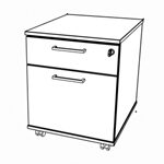 1 Standard Drawer, 1 Full Extension File Ag