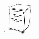 2 Standard Drawers, 1 Full Extension File Ag