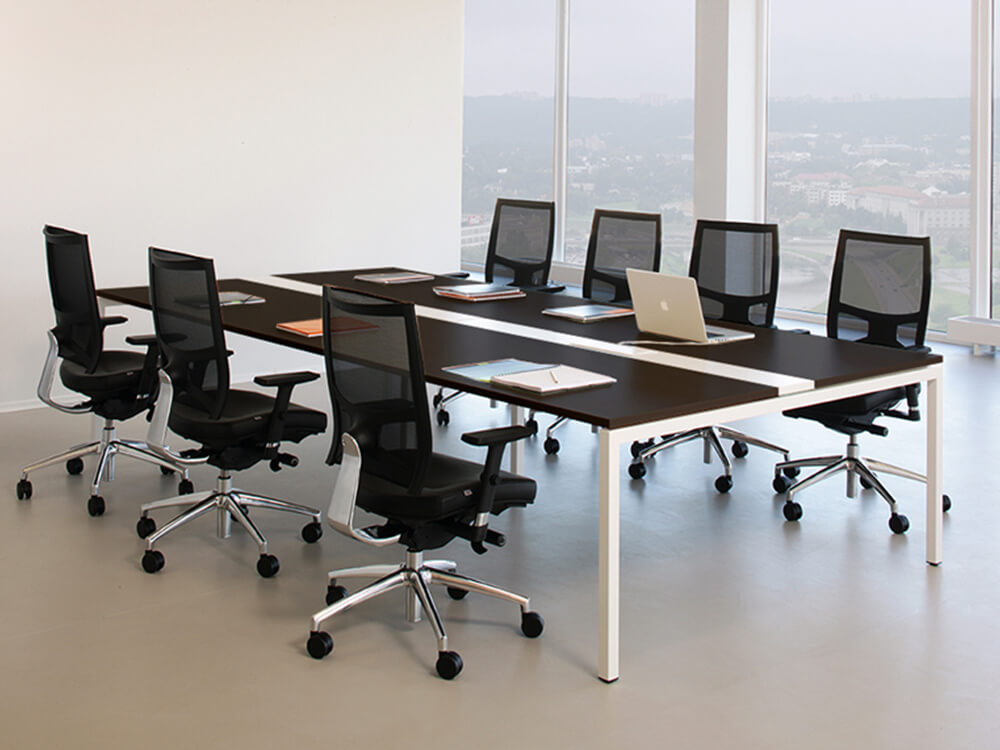 Alessio 5 Large Straight Meeting Room Desk 9