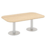 Small Rounded Corner Shape Table (6 and 8 Persons - Round Base Legs)