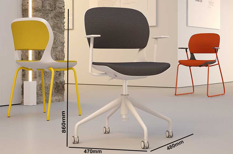 Evyn Task Seating Chair Size Img