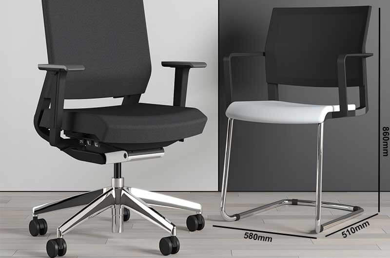 Ezel Task Seating Chair Size Img