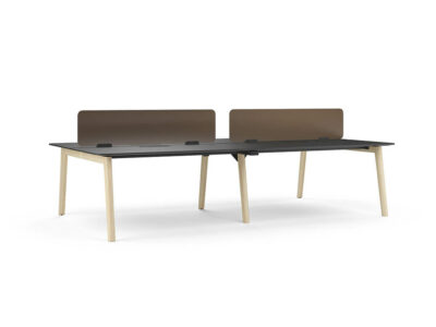 Fahri 1 Bench Desk For 2,4 And 6 Persons With Wood Legs