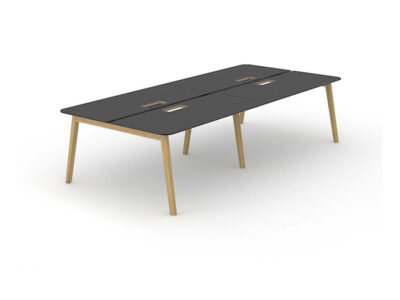 Fahri 1 Bench Desk For 2,4 And 6 Persons With Wood Legs 7