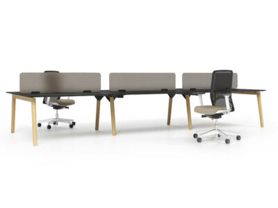 Fahri 1 Bench Desk For 2,4 And 6 Persons With Wood Legs 8