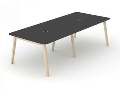 Fahri 2 Meeting Table With Wood Legs 2