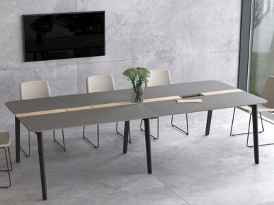 Fahri 2 Meeting Table With Wood Legs 4