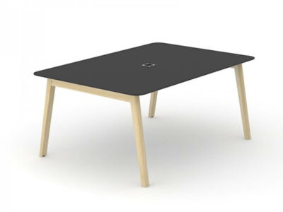 Fahri 2 Meeting Table With Wood Legs
